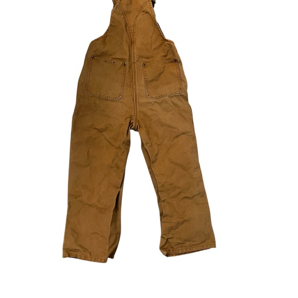 Boys Carhartt Tan Overalls work overalls with adjustable straps - Picture 3 of 5